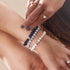 Bracelet en perles d'eau douce bleu nuit | Argent sterling 925
